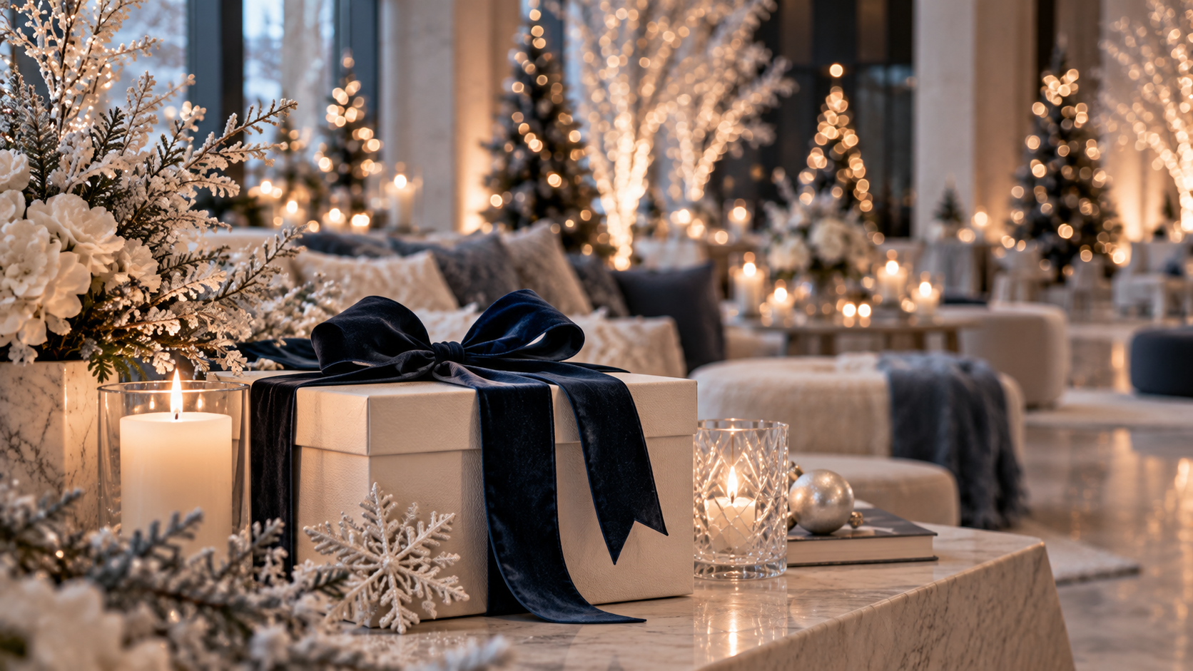Détail élégant d’un événement Winter Christmas d’entreprise au Luxembourg
