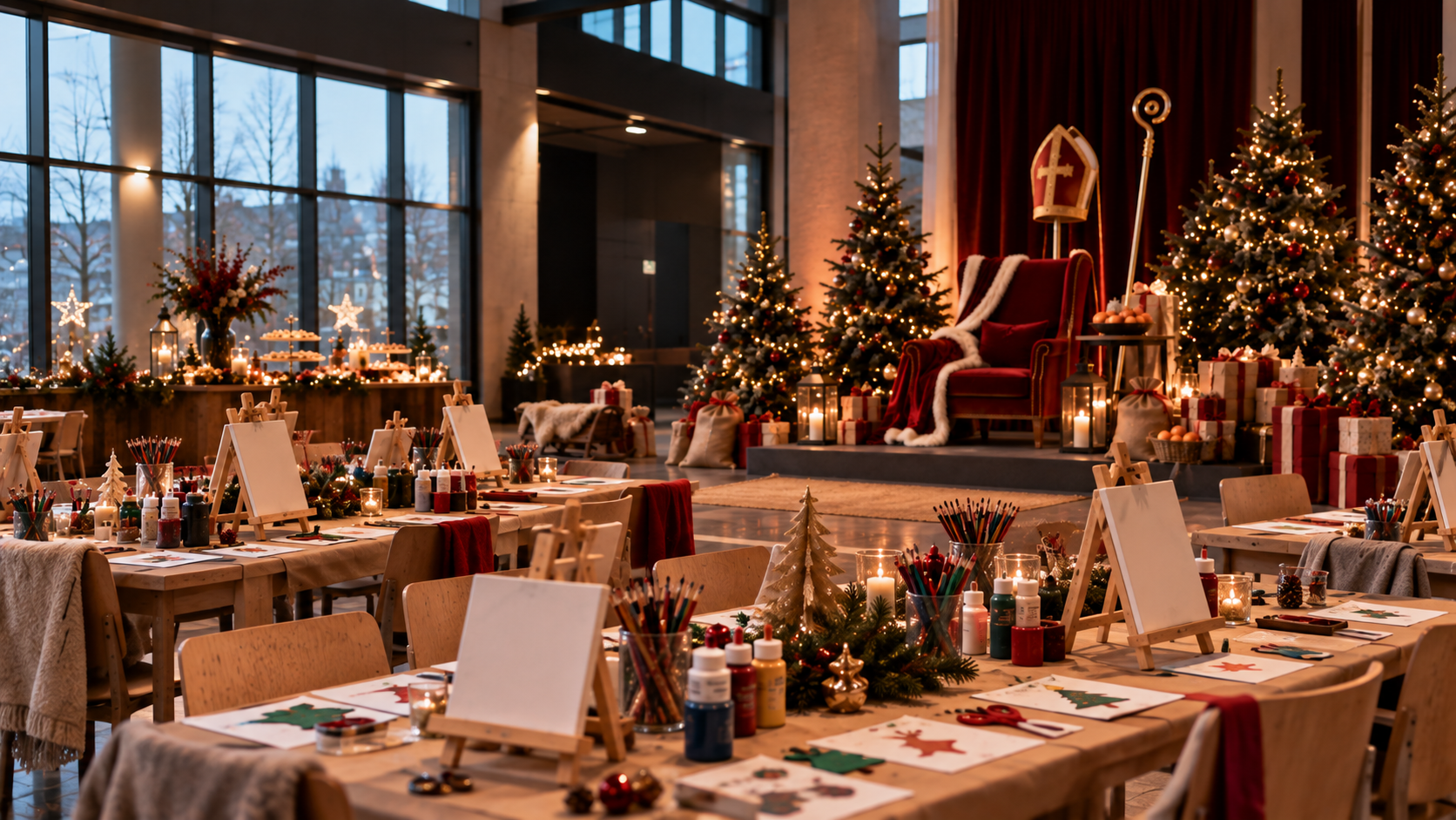 Creative workshop during a Saint Nicholas corporate event in Luxembourg